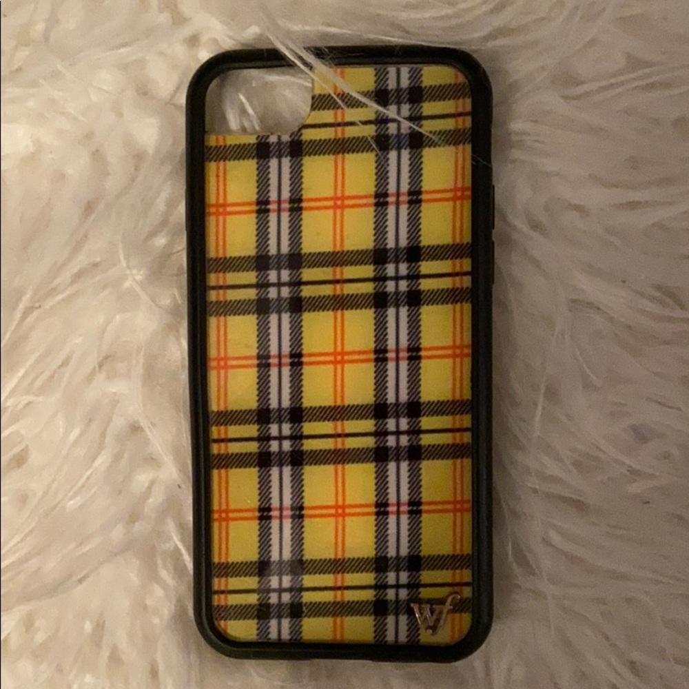 iPhone 8 wildflower case yellow plaid